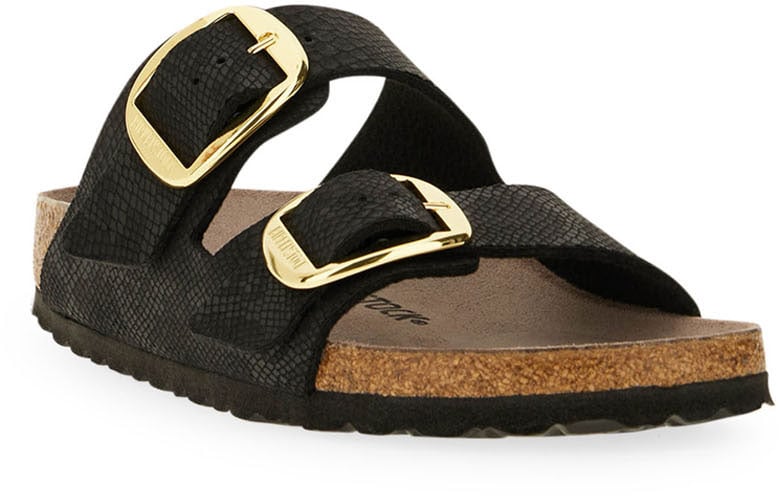 Birkenstock Black leather Arizona Big Buckle sandals