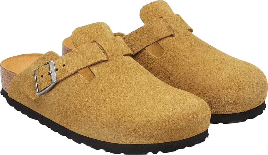 Ciabatta Boston Suede Softbed Tonal Cork Brown