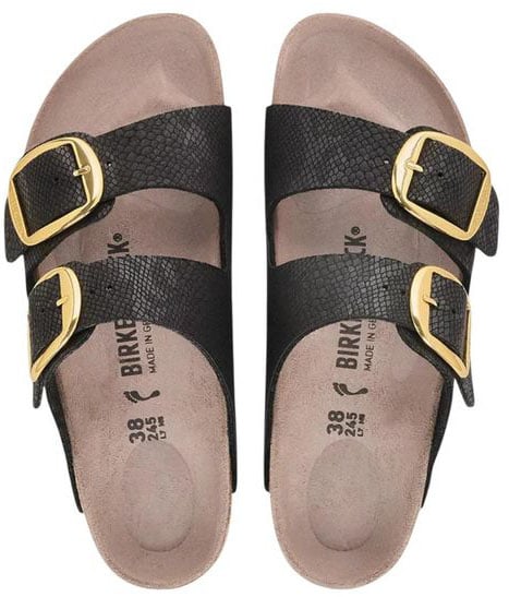 Birkenstock Black Synthetic Flat Sandals