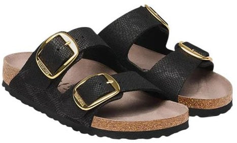 Birkenstock Black Synthetic Flat Sandals