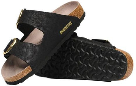 Birkenstock Black Synthetic Flat Sandals