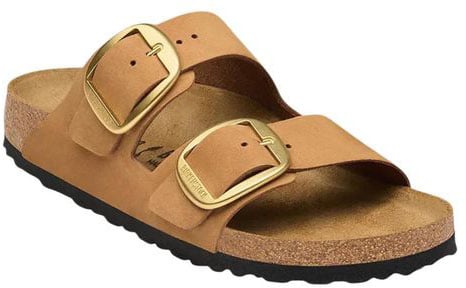 Birkenstock Brown Leather Flat Sandals