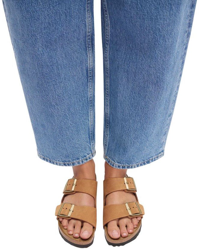 Birkenstock Brown Leather Flat Sandals