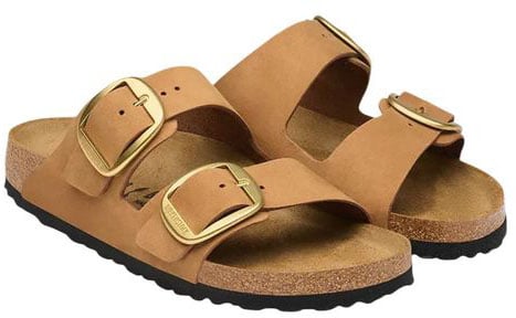 Birkenstock Brown Leather Flat Sandals