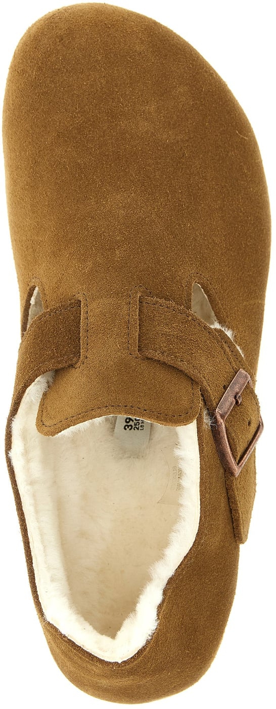 Birkenstock Brown Suede Leather Clogs