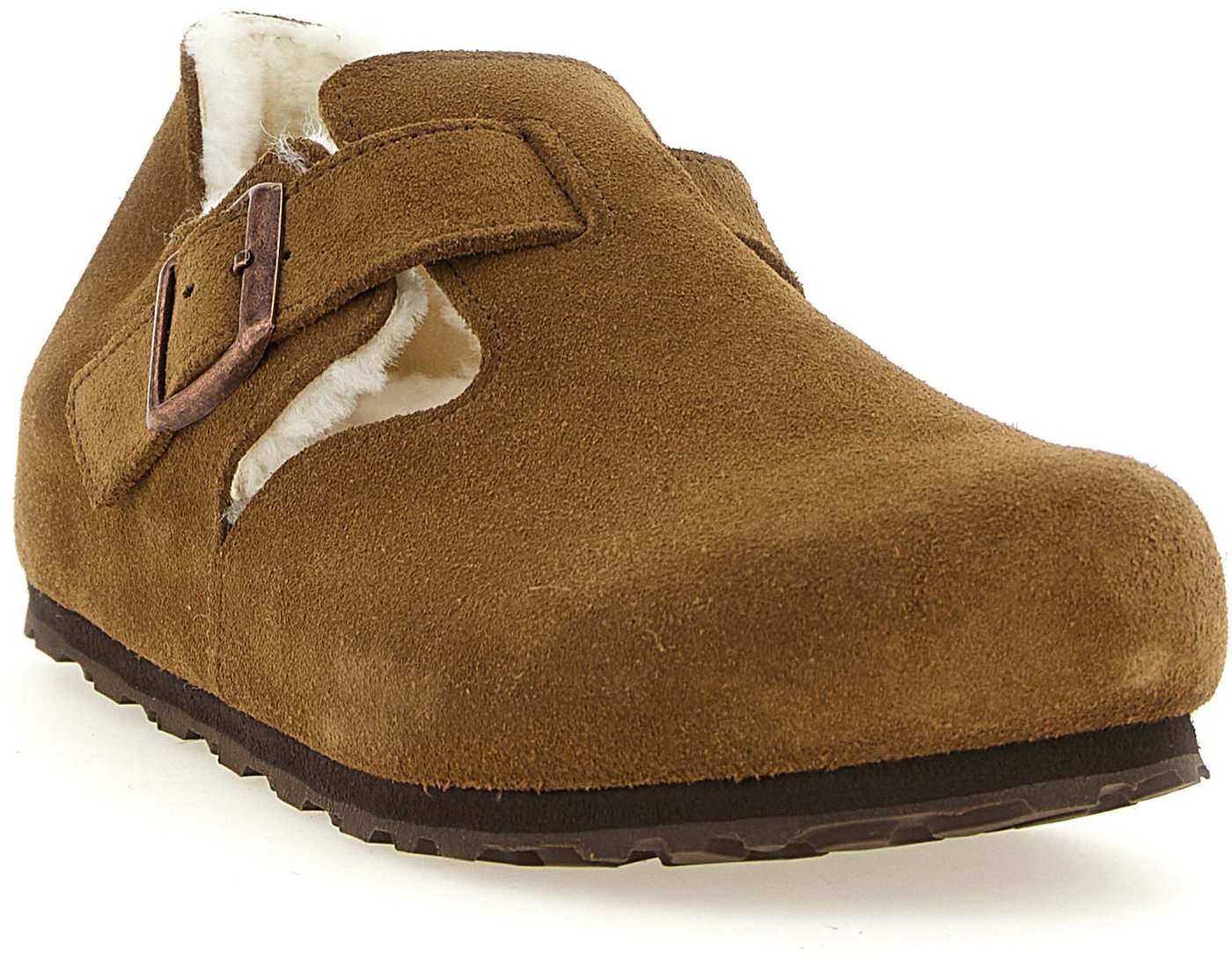 Birkenstock Brown Suede Leather Clogs