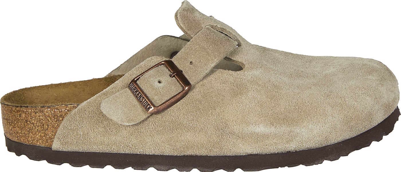 Taupe Boston SFB Suede Leather Mules
