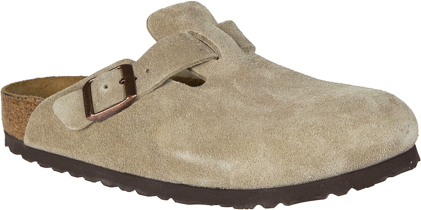 Taupe Boston SFB Suede Leather Mules