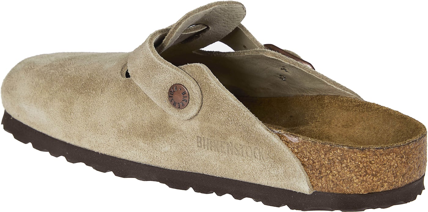 Taupe Boston SFB Suede Leather Mules