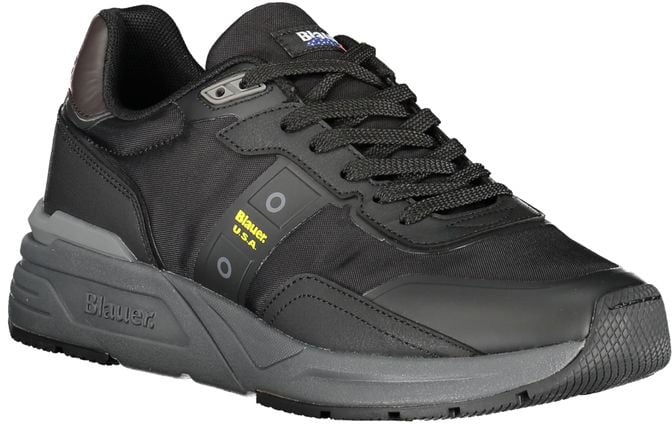 Blauer Black Polyurethane Men Sneaker