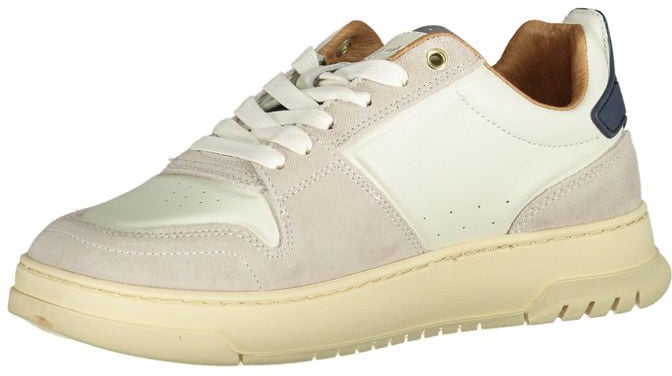 Blauer White Polyurethane Men Sneaker