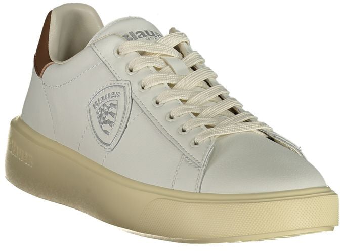 Blauer White Polyurethane Men Sneaker