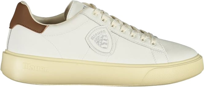 Blauer White Polyurethane Men Sneaker
