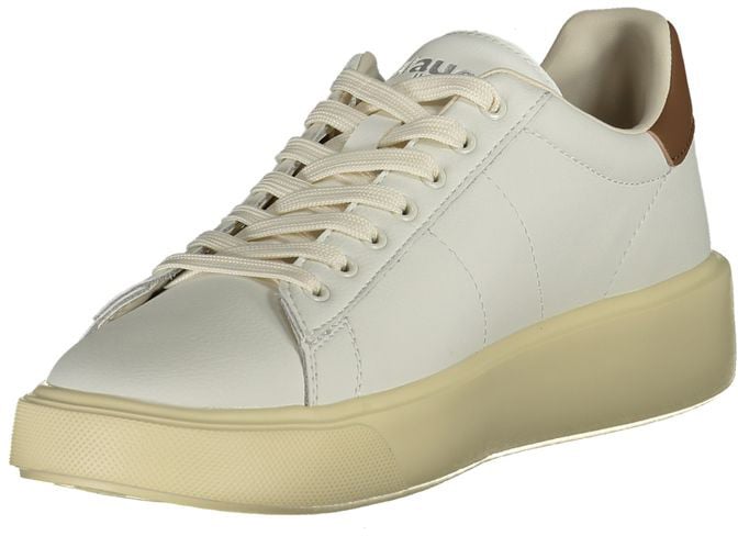 Blauer White Polyurethane Men Sneaker