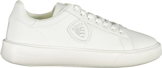 Blauer White Polyurethane Men Sneaker