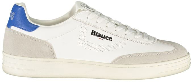 Blauer White Polyurethane Men's Sneaker