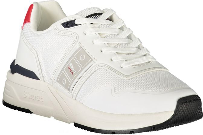 Blauer White Polyester Men's Sneaker