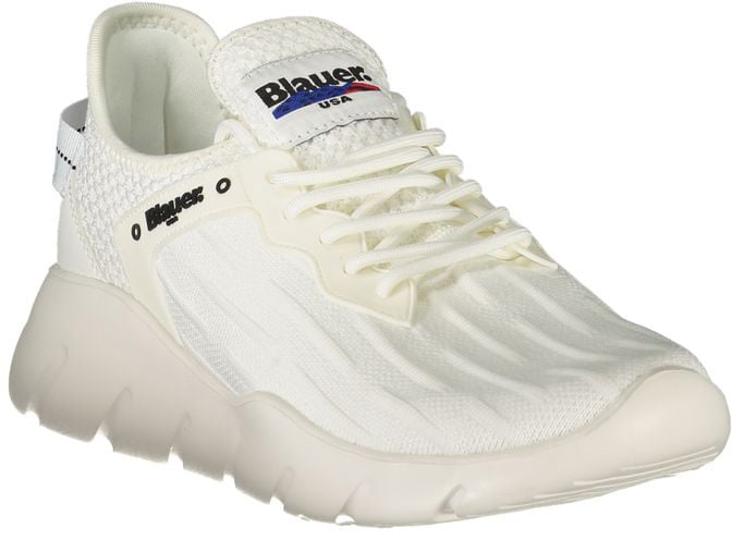 Blauer White Polyester Men's Sneaker