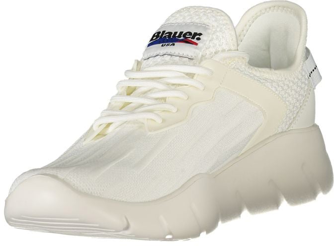 Blauer White Polyester Men's Sneaker