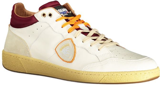 Blauer White Leather Men's Sneaker