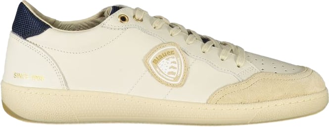 Blauer White Polyurethane Men Sneaker