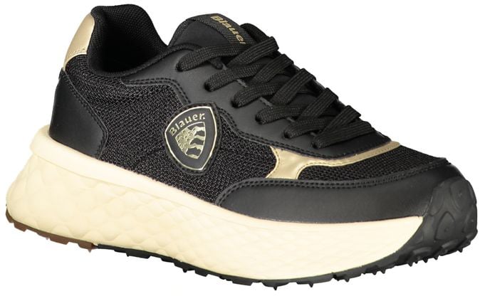 Blauer Black Leather Women Sneaker