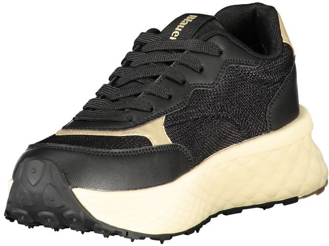 Blauer Black Leather Women Sneaker