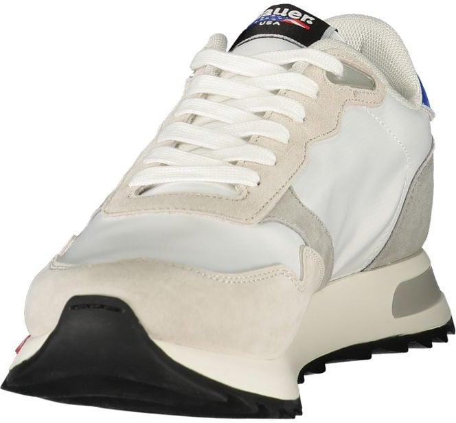 Blauer White Polyester Men's Sneaker