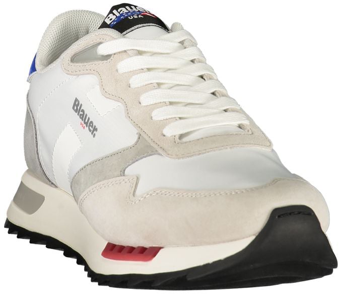 Blauer White Polyester Men's Sneaker