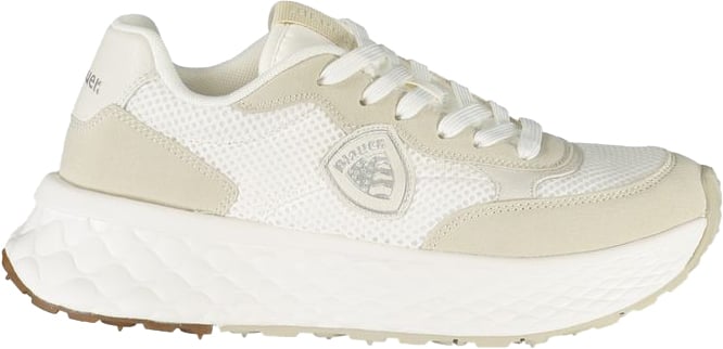 Blauer White Polyurethane Women Sneaker