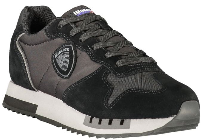 Blauer Black Polyester Athletic Sneakers