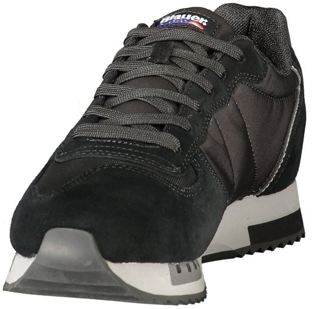 Blauer Black Polyester Athletic Sneakers