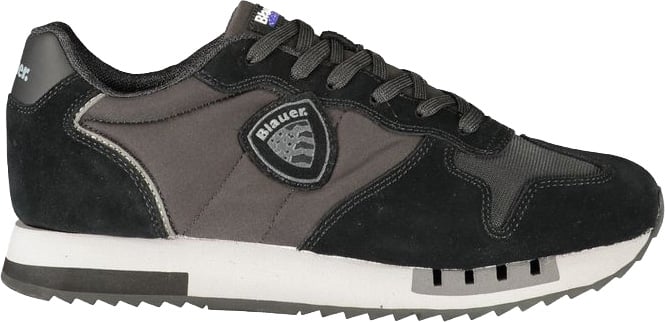Blauer Black Polyester Athletic Sneakers
