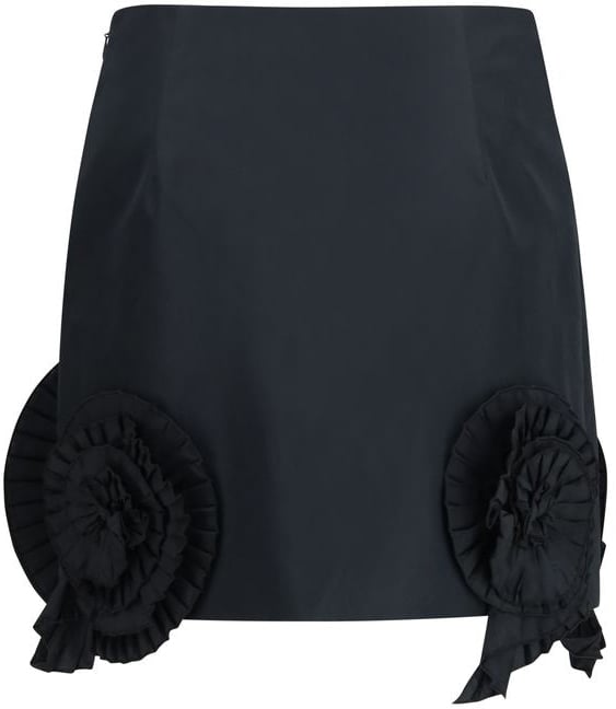 Blumarine Black Polyester Mini Skirt