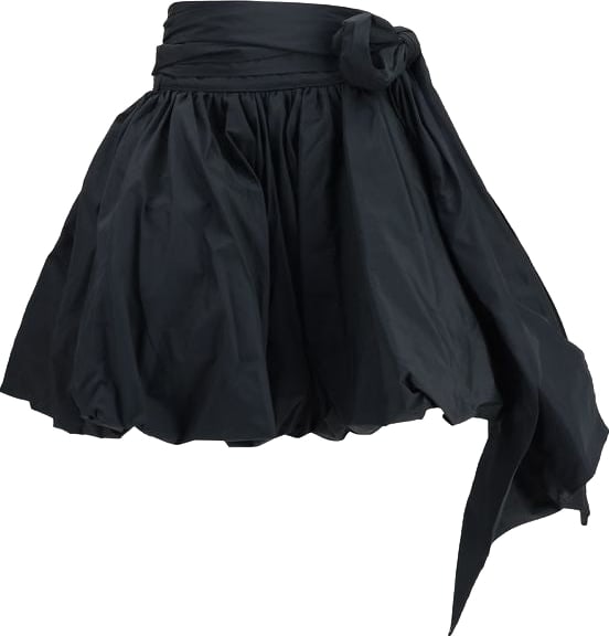 Dramatic Voluminous Flowing Tie Mini Skirt