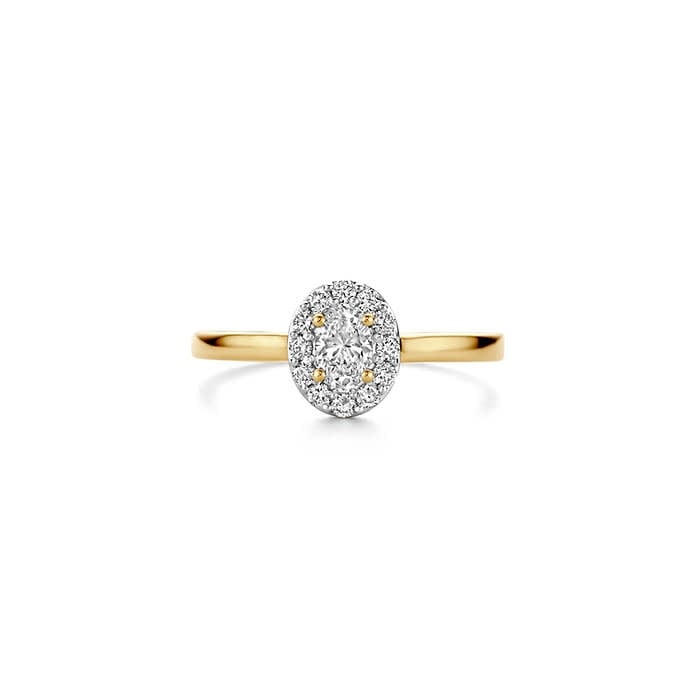 Blush Ring LG1016Y/54 14k Geelgoud Ovaal met 0.42crt Labgrown Diamant Maat 54