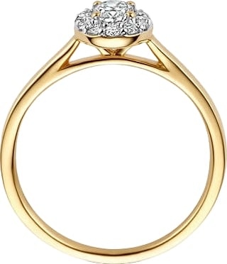 Blush Ring LG1016Y/54 14k Geelgoud Ovaal met 0.42crt Labgrown Diamant Maat 54
