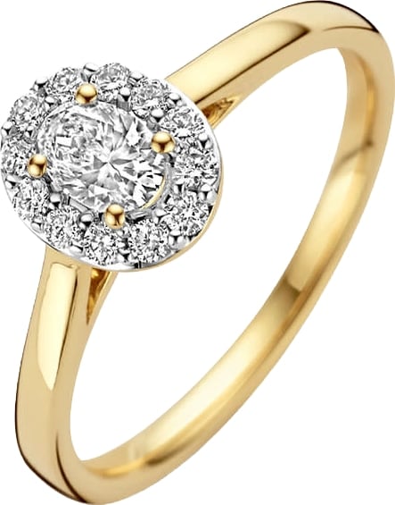 Blush Ring LG1016Y/54 14k Geelgoud Ovaal met 0.42crt Labgrown Diamant Maat 54