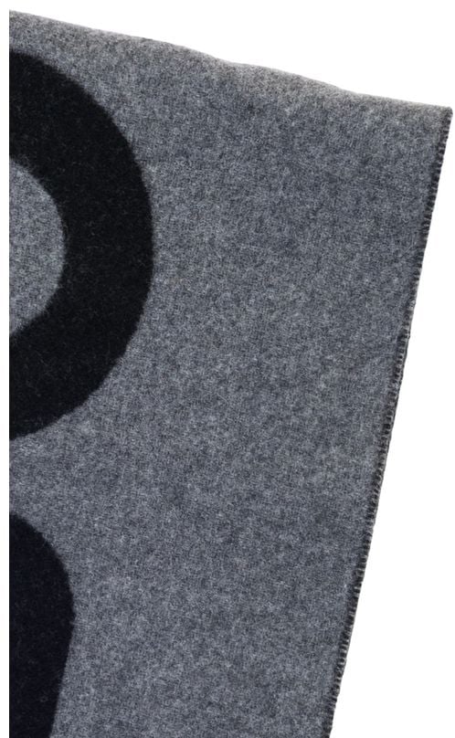 Hugo Boss Gray Wool Scarf