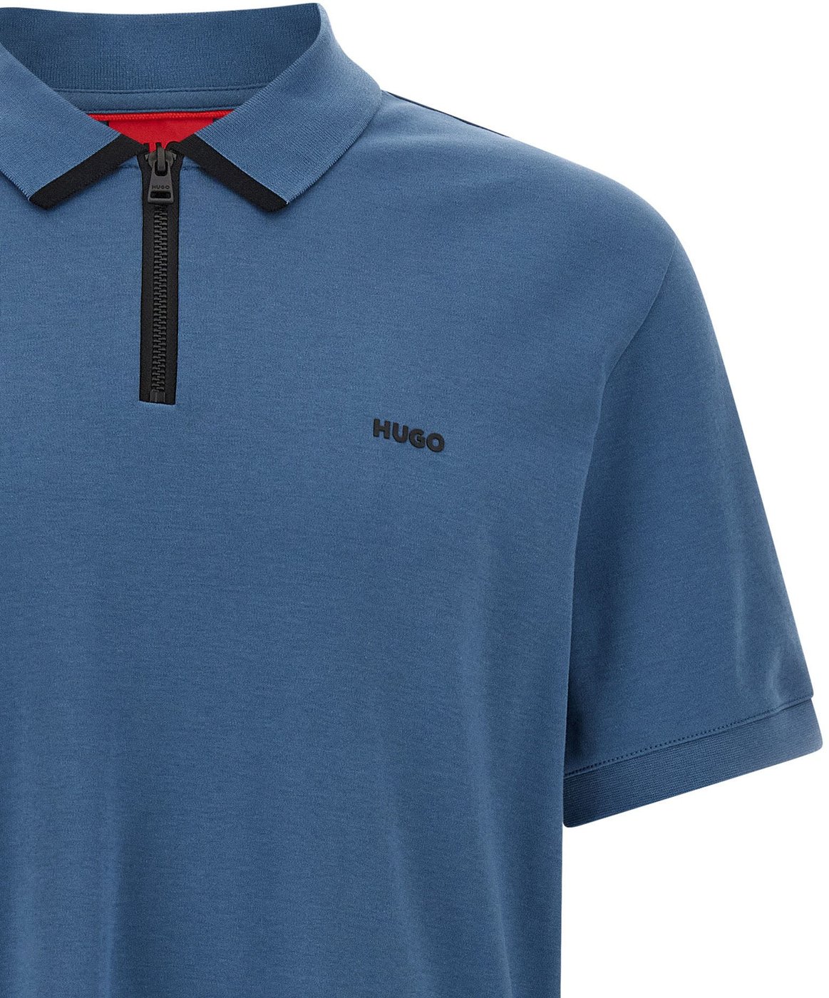 Hugo Boss Blue Cotton Polo Shirt