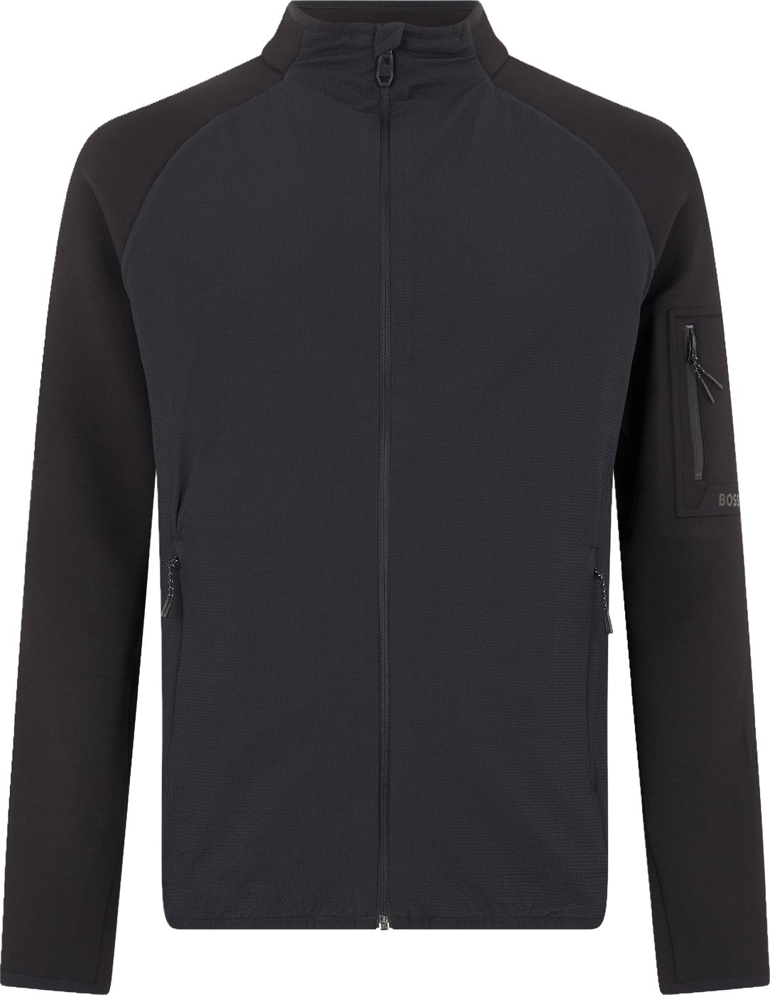 Sweater with high collar and zip