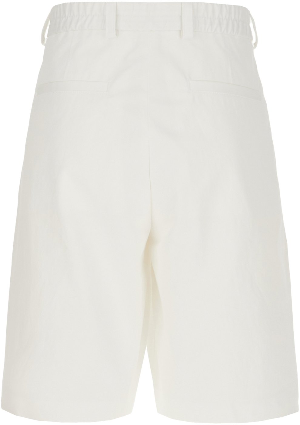 Boss White cotton bermuda shorts