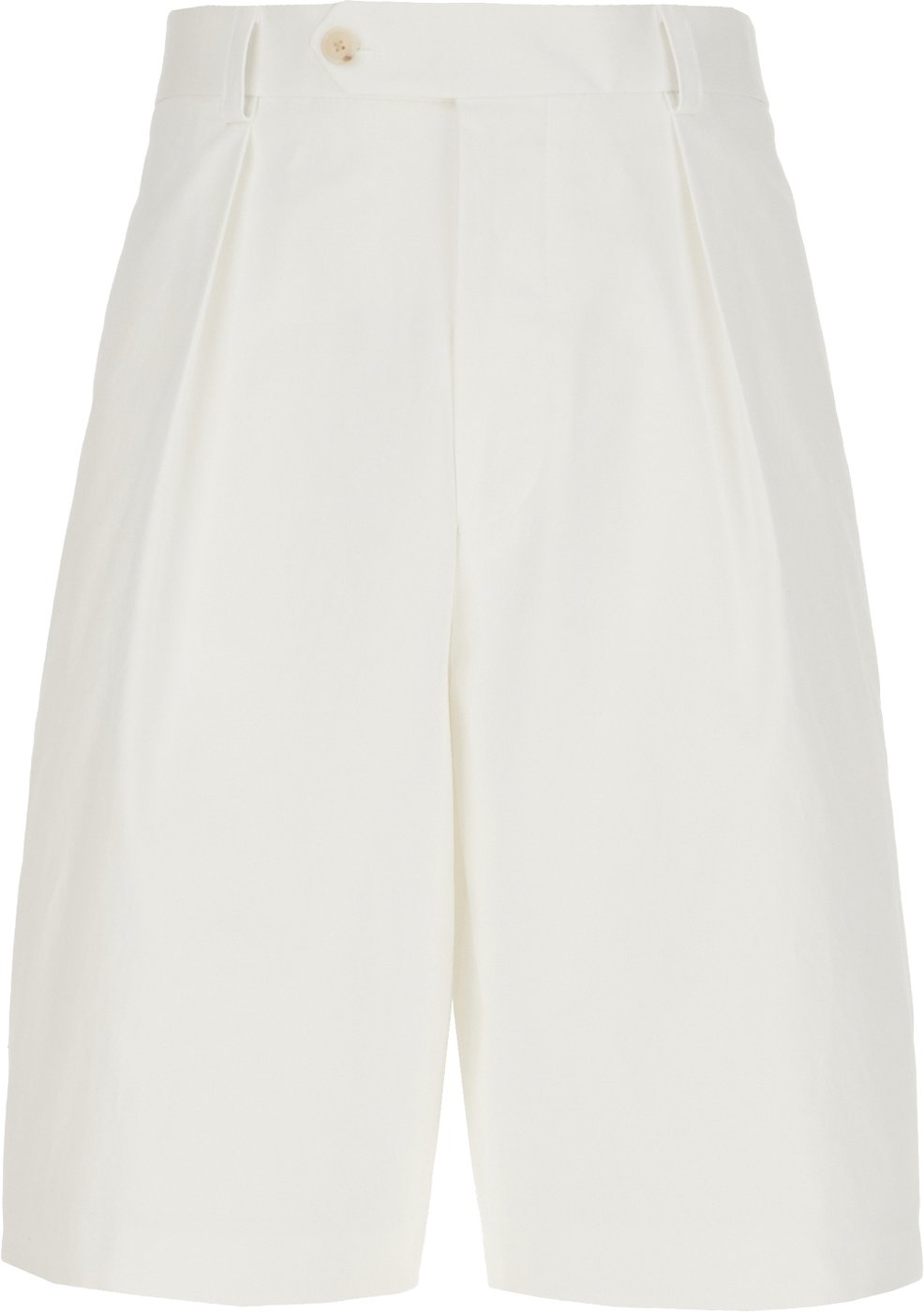 Boss White cotton bermuda shorts