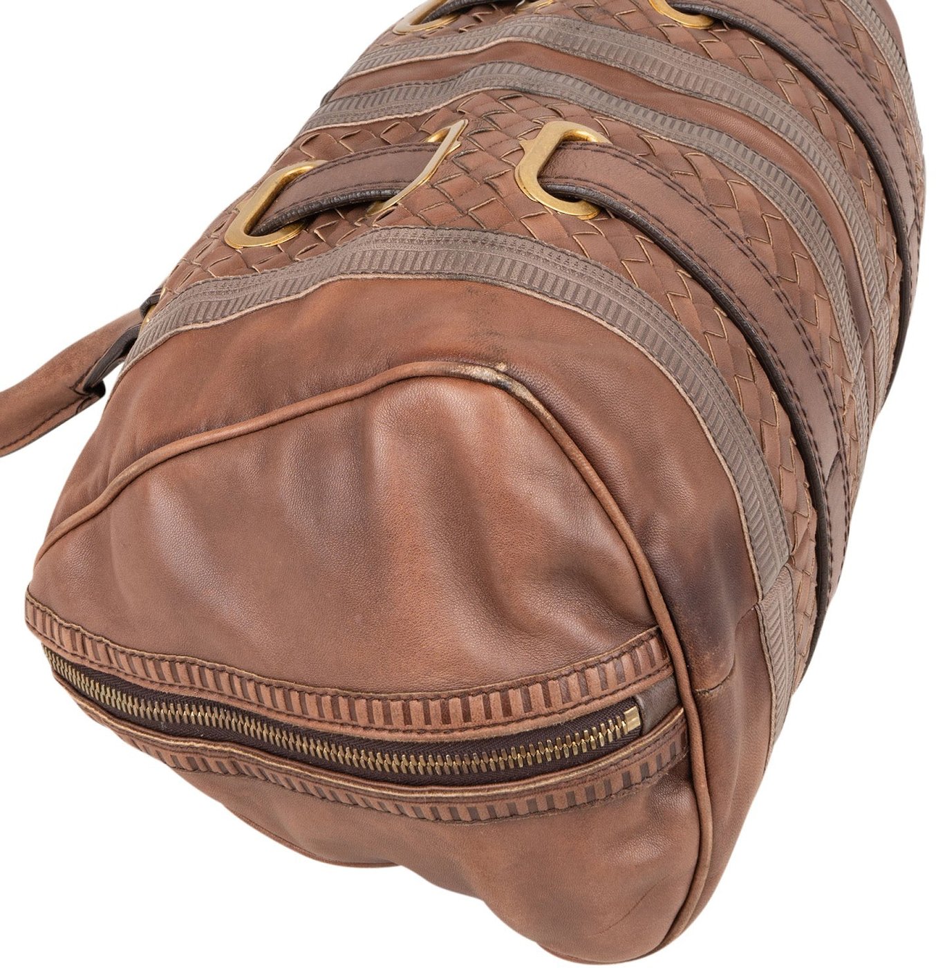 Bottega Veneta Intrecciato Leather Accordeon Handbag