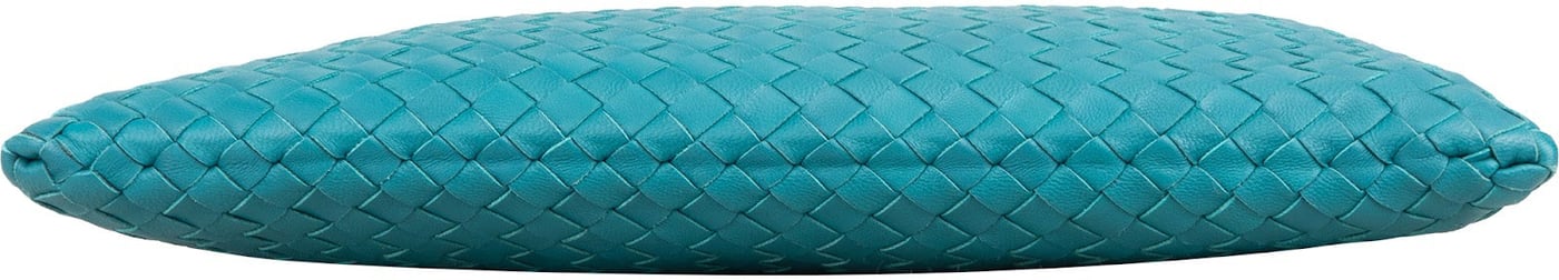 Bottega Veneta Blue Intrecciato Leather Clutch