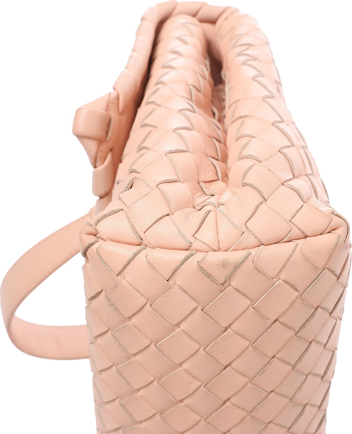 Bottega Veneta Intrecciato Leather Chain Shoulder Bag in Pink