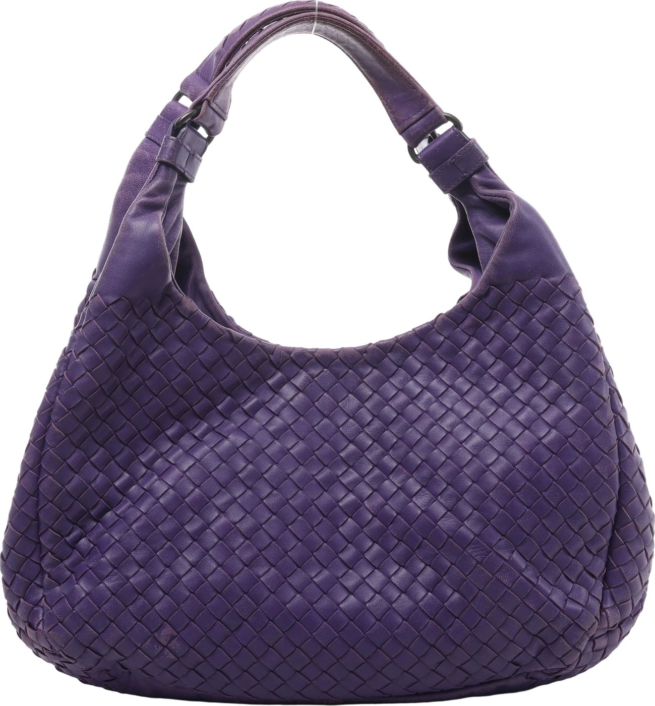 Bottega Veneta Campana Intrecciato Leather Shoulder Bag in Purple
