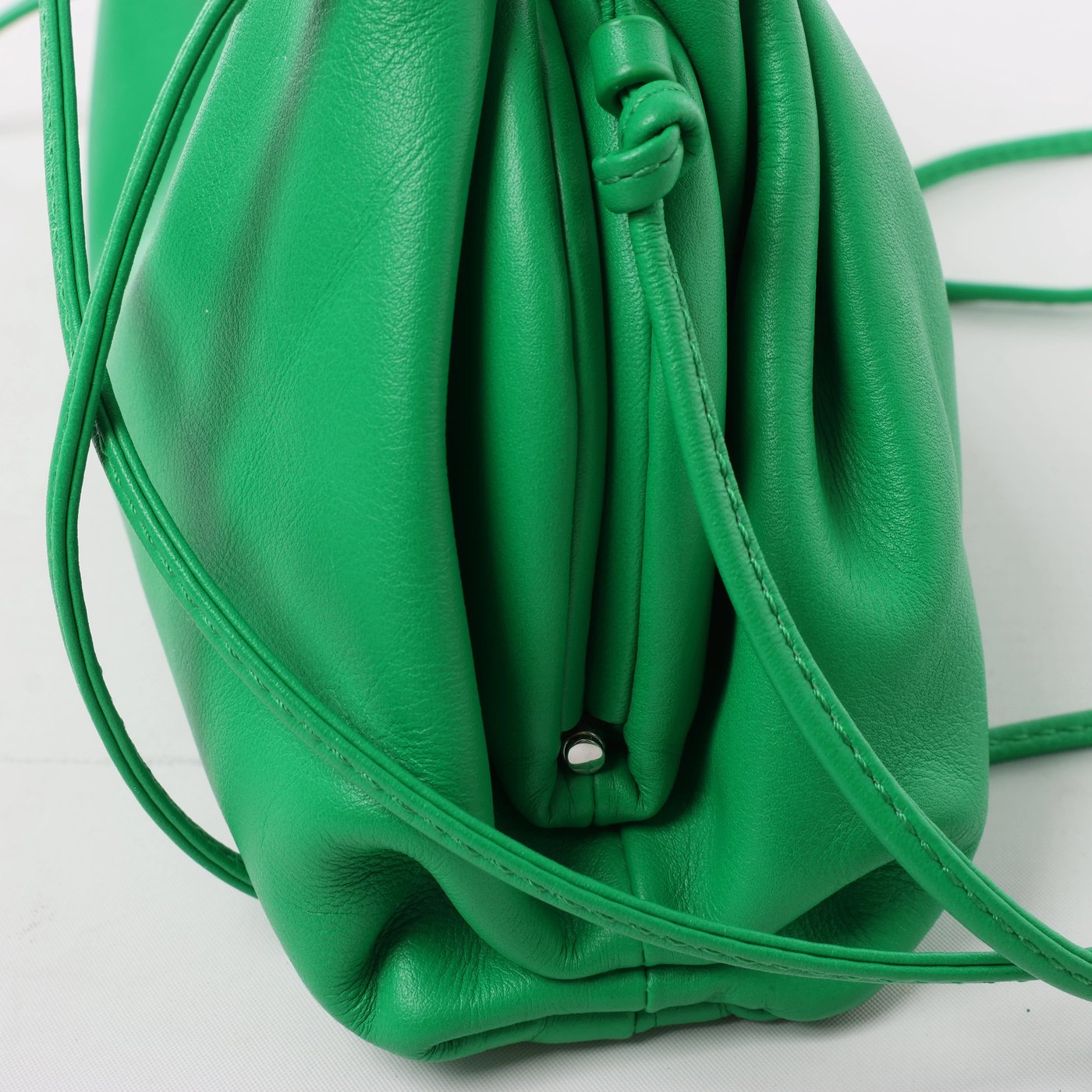 Bottega Veneta The Pouch Mini Leather Crossbody Bag in Green