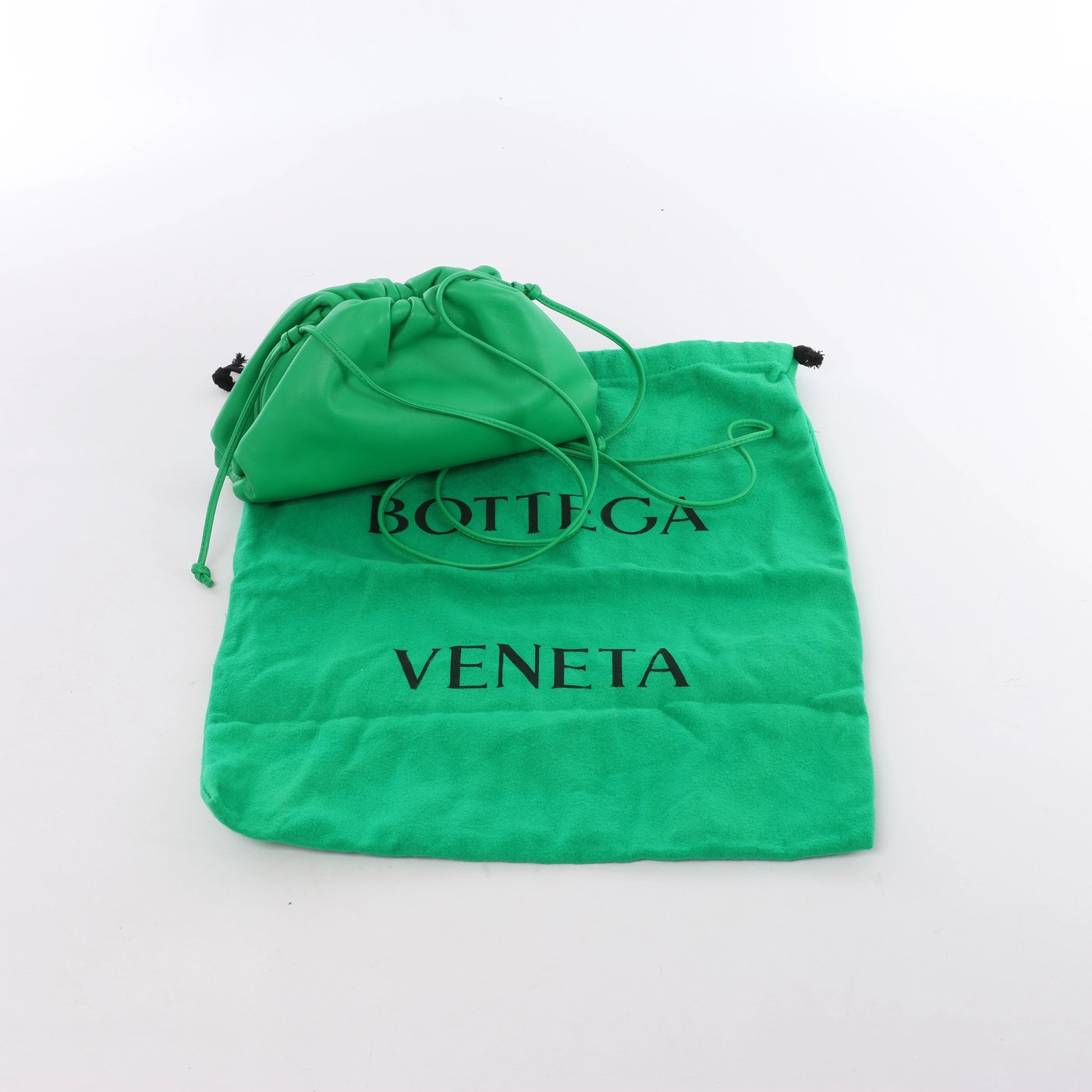 Bottega Veneta The Pouch Mini Leather Crossbody Bag in Green
