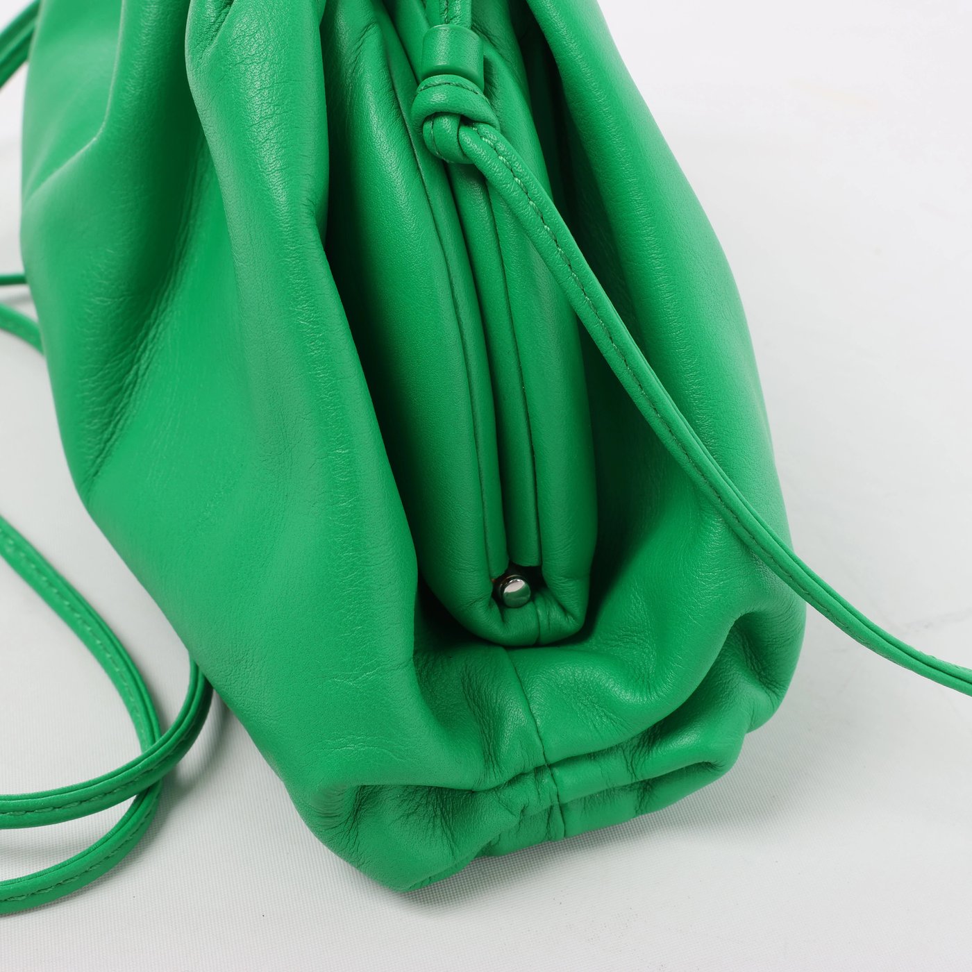 Bottega Veneta The Pouch Mini Leather Crossbody Bag in Green